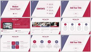 Modèle PowerPoint d’entreprise moderne et moderne minimal