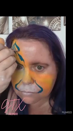 Still a favourite. Using the complimentary colours will guarantee your designs pop! #facepainting #facepaint #colourtheory #facepaintingkids #facepainter #tiger #tigerface | Rachel Green