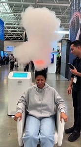 INSANE AI Curling Robot in Dubai 😱💇‍♀️ Automatic Perm Tech From the Future!