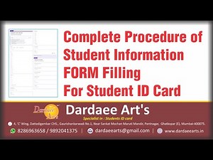 Complete Procedure Of Student Information FORM Filling for Student ID Card