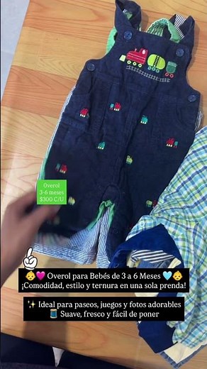👶🩷 Overol para Bebés de 3 a 6 Meses 🩵👶¡Comodidad, estilo y ternura en una sola prenda!✨
