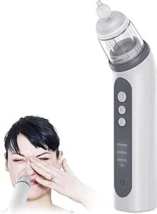 Ear Pressure Relief Device - Unblocking Eustachian Tube, Balancing Ear Pressure, Relieving Discomfort, Grey Nasal Aspirator for Child & Adult, Plastic, Grey