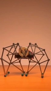 14K views · 178 reactions | Physicsfun @physicsfun Jansen's Linkage Walker: a mesmerizing motorized sculpture that features Jansen's linkage- a unique leg mechanism which converts rotary motion of a crackshaft into smooth walking motion. The linkage used here was invented by artist Theo Jansen for his "strandbeest" creations which are usually a couple meters high and walk the beaches of the Netherlands powered by the wind. #physicsfun #theojansen | Nico Kok | Facebook