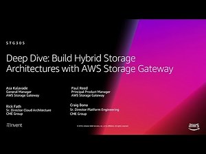 AWS re:Invent 2018: Deep Dive: Hybrid Cloud Storage Arch. w/Storage Gateway, ft. CME Grp. (STG305-R)