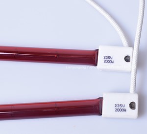 [Hot Item] Factory Directly Ruby Quartz Tube 2000W Ceramic Quartz Halogen Infrared Heat Lamp