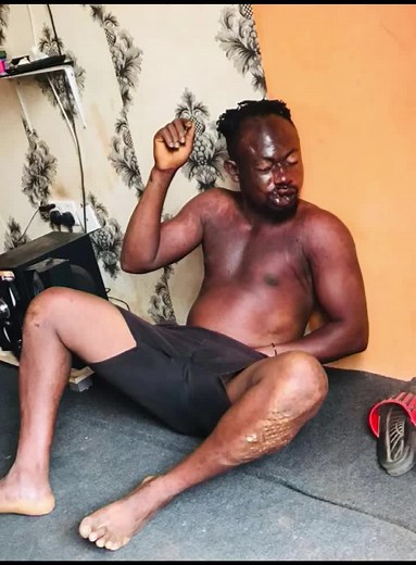 Muscular Male Flexing at Home: A Fitness Inspiration