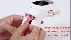 Embossing Label Maker Machine with Tapes, E975 Retro Protable Handheld Label Printer with 6 Rolls 3D Embossing Label, Easy to Use for Office Home Organization and DIY -Pink