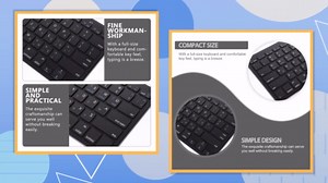 Milisten Hebrew Keyboard Wireless English-Hebrew Keyboard Layout Portable Silent Thin Full Size for Laptop/Desktop Computer, Black