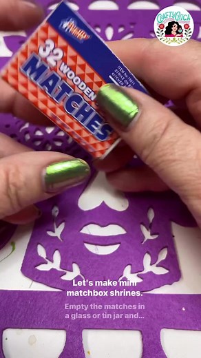 DIY matchbox shrines! Full tutorial: https://craftychica.com/2022/10/diy-matchbox-shrines/ | Crafty Chica by Kathy Cano-Murillo