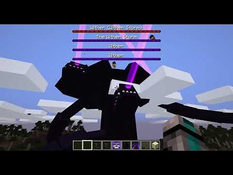 Minecraft Wither Storm Battle! (Minecraft Story Mode Engender Mod).