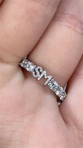 49K views · 325 reactions | Get your initials adorned with diamonds on your ring to make it one of a kind  | Forever Diamonds NY | Facebook