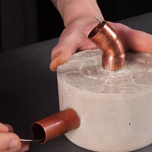 356K views · 222 reactions | Brilliant Concrete Table Lamp! Thanks for watching! Please be aware that this video is for entertainment purposes only and techniques shown should not be attempted at home! | Handy Panda | Facebook