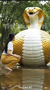 680K views · 14K reactions | Ul ar 3mas /the sna ke G0ld  “Visual fantasi / AI generated / imajinasi” ❤️ This video was created using AI❤️ “Hanya efek visual,hiburan saja” #Trending #Ai #unexpected #Snake | Ti Ti Nur | Facebook