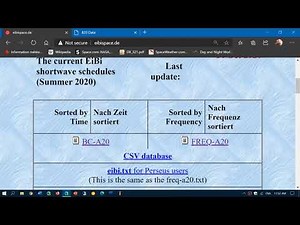 New Shortwave schedules B20 soon to be here Sunday October 25th 2020