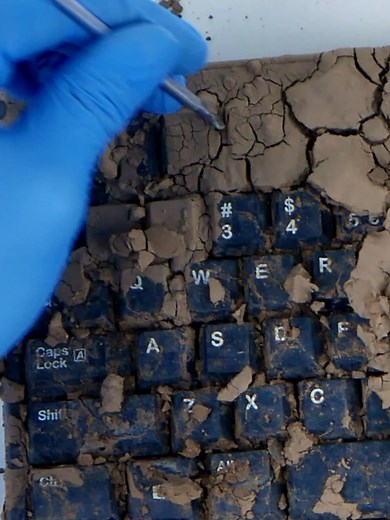 Speed Cleaning The Dirtiest Keyboard You've Ever Seen
