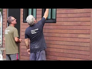timber cladding on shipping container