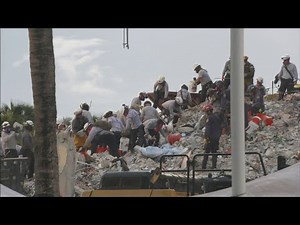 Surfside building collapse scene transitions to search and recovery, workers no longer listening for signs of life