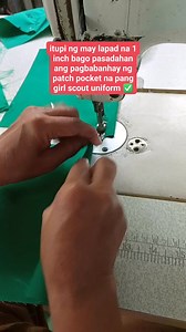 3.3K views · 31 reactions | #sew patch pocket ✅ #girl scout uniform #sewing #maritesdiazbautista #fyp #fbreelsvideo #trend #followers #friends #highlightseveryone #everyone | Marites Diaz Bautista | Facebook