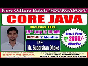 CORE JAVA Offline Training @ DURGASOFT