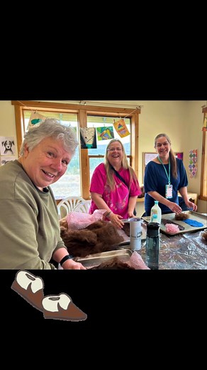 Felted slipper workshop. Made them myself!!! So much fun with some sweet souls #woolslippers #feltingwool #stationhousegallery #saturdayfun | Sheila Piderman