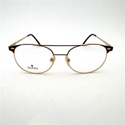 Vintage Gucci GG1222 64N Oversize Round Eyeglass Frame NOS Italy - Vintage Gucci Glasses GG1222 - Etsy