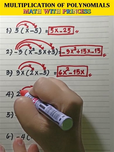 Multiplication of Polynomials #math #mathwithprincess #mathviral #mathlessons #mathematics #MathReview #mathisfun #multiplicationofpolynomials | Math with Princess