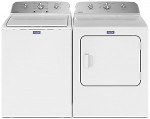 Maytag White Top Load Deep Fill Washer & Electric Wrinkle Prevent Dryer Package - MAYTLAUNDRYPACK14