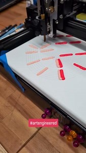 Track_03! Starting to dial in all the little details. Loving these vibrant colors. Give some ideas for colors to do next. @coreyhass Made on the UUNA TEK 3.0 plotter. #artengineered #brushbot #art #plotterart #track03 #plotparty | IDraw Pen Plotter By UUNA TEK