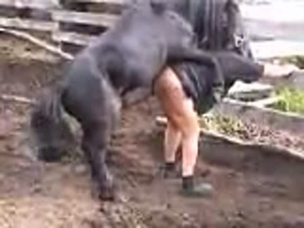 Mature farmer fucked by a pony
