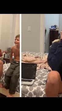 Dad Wears Short Shorts to Prove a Point to His Teen Daughter - 1050180