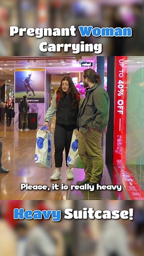 15K views · 77 reactions | Pregnant Woman Carrying Heavy Suitcase! . . . #pregnant #woman #viralreels #reelsviral #girls #socialmedia #socialexperiment #humanity #sadness #suitcase | Fashion Everyday | Facebook