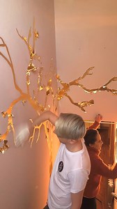 53K views · 1.3K reactions | We always have the best time at Interior curve amazing art deco house! Myself and BuckandBear had the pleasure of painting this 'Chatelaine' mural, gilded tree and palm leaves. #gold #goldart #golddecor #mural #muralart #artdeco #ukartist #blanddesign #pinkhouse #timelapseart #goldleaf #gilding #wallmurals #maximalistdecor | Bland Design | Facebook