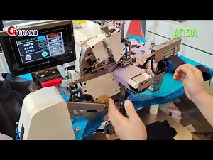 AC1501 automatic rib cuff sewing machine work video