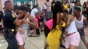 Spring Break Chaos: All Out Brawl Erupts Between Club Promoters & Spring Breakers In Miami!