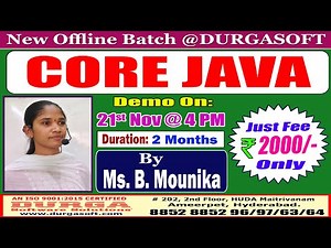 CORE JAVA Offline Training @ DURGASOFT