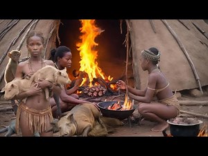 Eating BUSH PIGS with the Hadzabe Tribe bush people