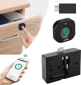 [Hot Item] Wardrobe Cupboard Dressers Lockers Lock Office File Drawer Bedside Smart Fingerprint Cabinet Locks with Tuya Optional
