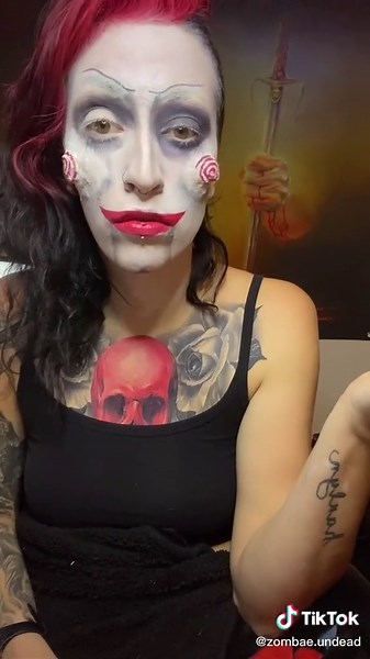 Billy/ Saw tutorial 👻 #hauntedhouse #haunt #spookyworld #SFXMakeup #haunter #saw #horror #horrormovie #scary #mehron #halloweenszn #spookyszn