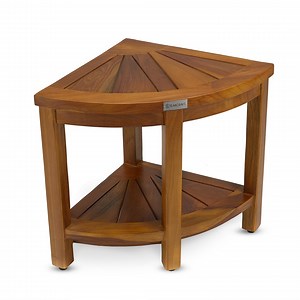 Teak Corner Shower Bench Seat for Bathroom - Waterproof Shower Stool - Fully Assembled, the Saga - Etsy