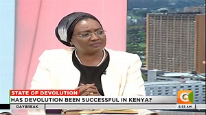 Naomi Waqo, Woman Rep Marsabit: I must say devolution has worked especially in those areas that have been marginalized since independence. If we continue supporting our county governments, Kenya is on the right track #DayBreak Trevor Ombija | Citizen TV Kenya