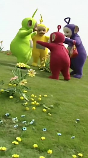 Teletubbies Play Outside Together
