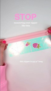 how to *measure* your ZIPPER correctly 📝 save this for your next zipper bag #sewing