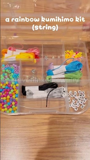 rainbow string kit 🌈 || #bracelet #claybracelet #claybead #shorts