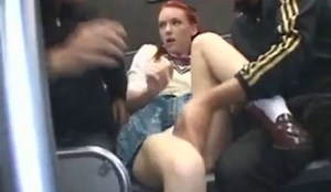 redhead roughly fucked in public bus hardcore sex 240p