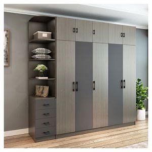 [Hot Item] Colsets Small Colsets Bedroom Wardrobe Wooden Openstyle Cloakroom Door Closet Wardrobe