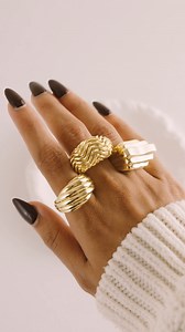 1.9K views · 33 reactions | More is more! Stacking these gold rings from éclat together for that perfect sparkle. Check them now! #éclat #gold #jewelry | éclat | Facebook