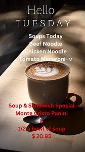 Have a Terrific Tuesday! Enjoy some hearty soups with your favorite sandwich. | Beantrees Café | Facebook