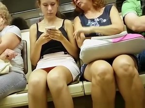 teen and her Step mom upskirted (fake) in the subway (18+) - watch on VoyeurHit.com. The world of free voyeur video, spy video and hidden cameras