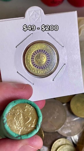 Coloured Two Dollar Coin Search - Purple Coronation $2 Coin #coro #coronationcoin #colouredcoins #cointok #coinroll #coolcoin #renniks