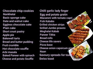 Different 30 types recipes in Bajaj 22 lit OTG with method, settings, ingredients. English.